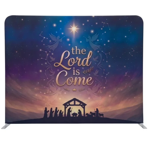 Church Banner Tension Fabric Backdrop Christmas The Lord Is Come