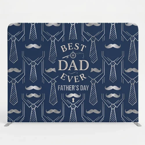 Church Banner Tension Fabric Backdrop Fathers Day Best Dad Ever 2