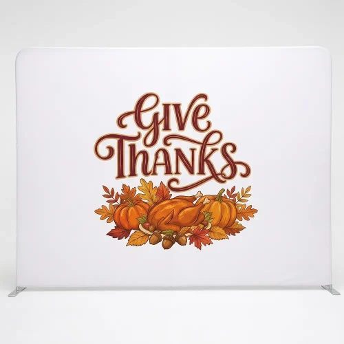 Church Banner Tension Fabric Backdrop Thanksgiving Give Thanks 4