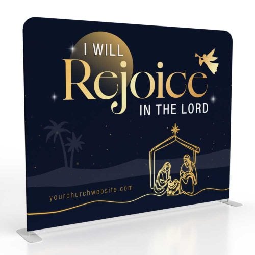 Church Banners Christmas001 10ft Fabric Display Straight 114x91H Side