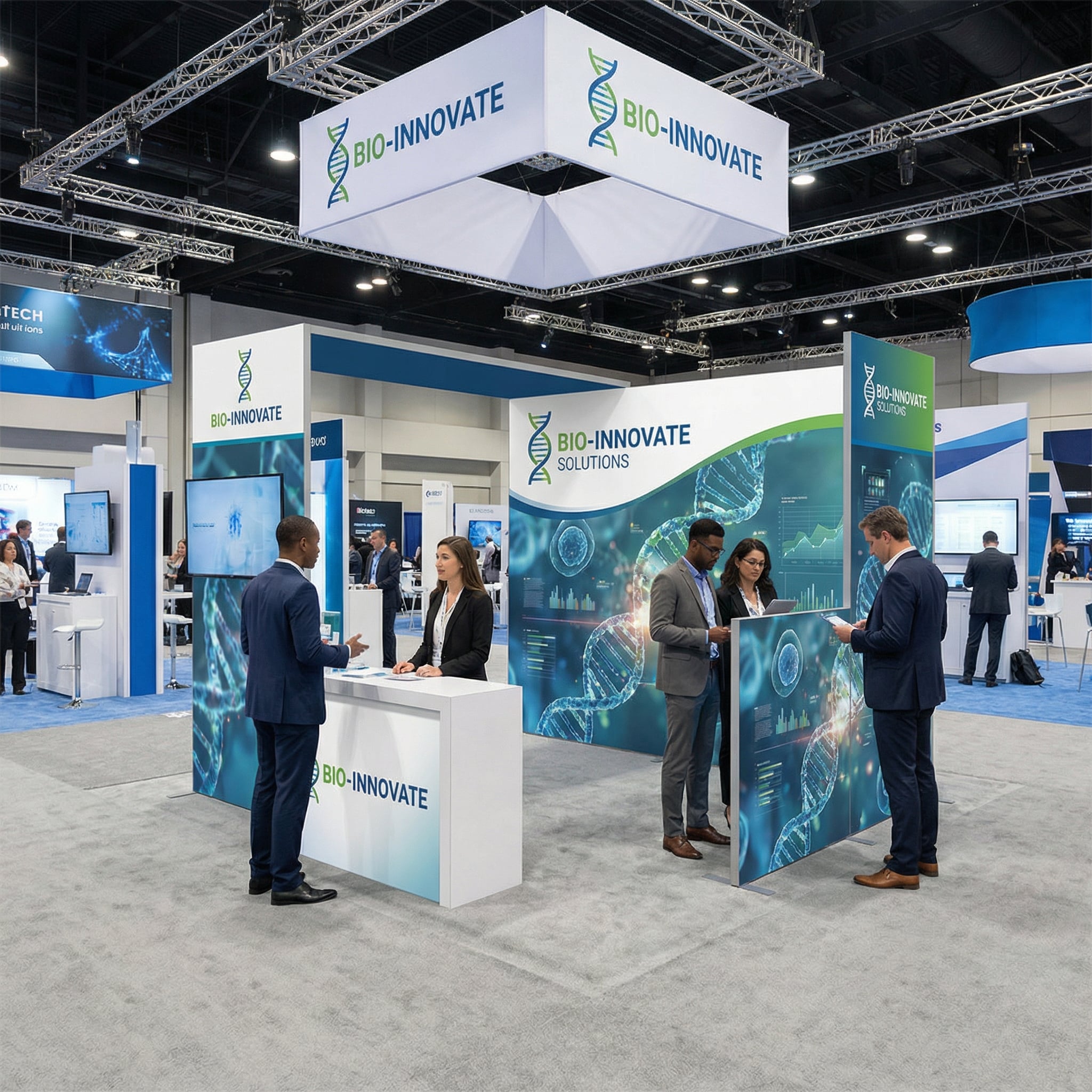 Modular Backwall Display Bio Tech Trade Show