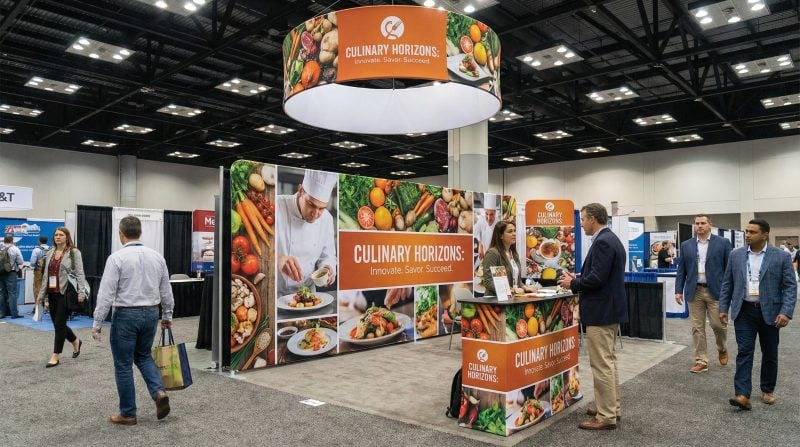 Tension Fabric Displays Foo Restuarant Trade Show3