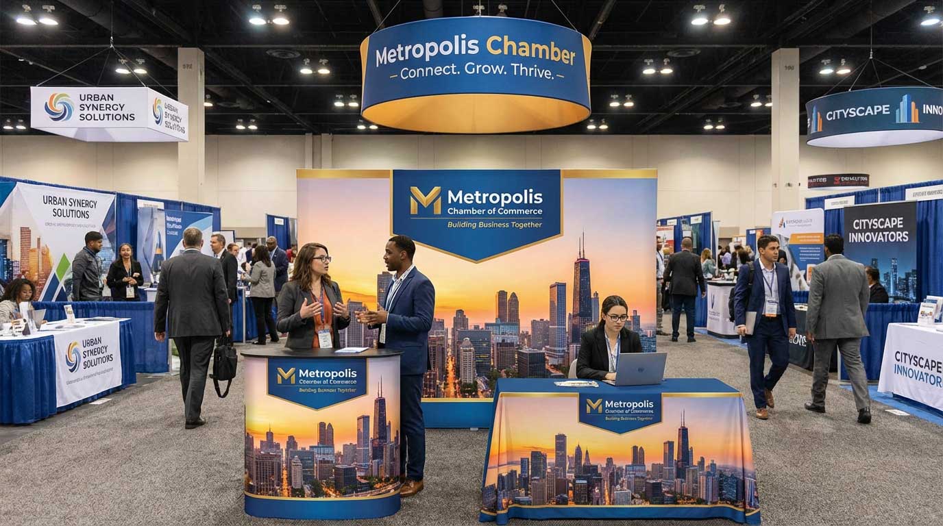 10ft Fabric Backwall Display Trade Show Chamberofcommerce2