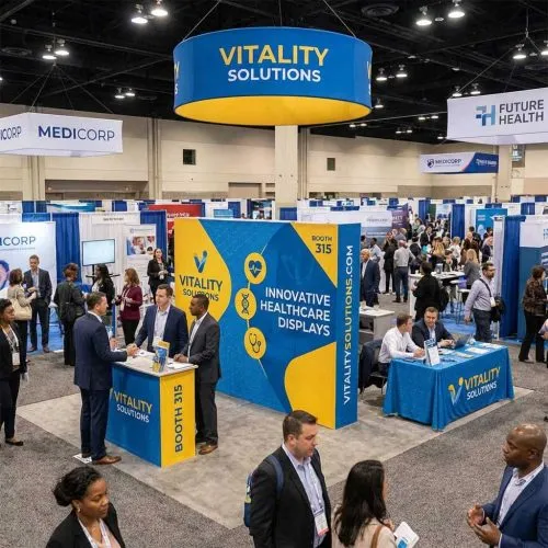10ft Fabric Pop Up Display Trade Show Medical18