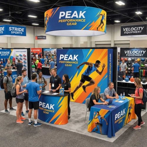 10ft Fabric Pop Up Display Trade Show Sports3