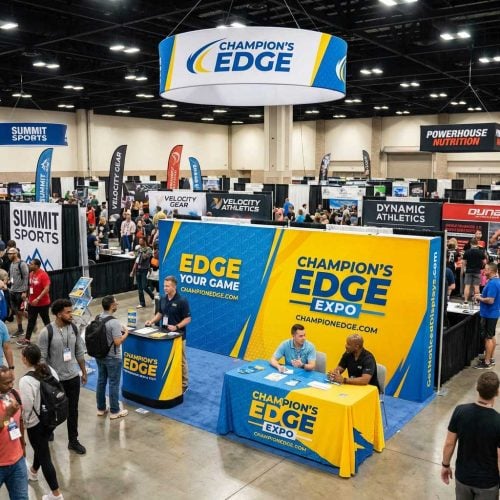 10ft Fabric Pop Up Display Trade Show Sports4