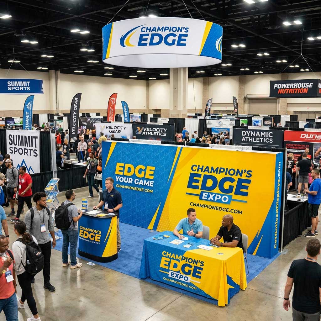 10ft Fabric Pop Up Display Trade Show Sports4