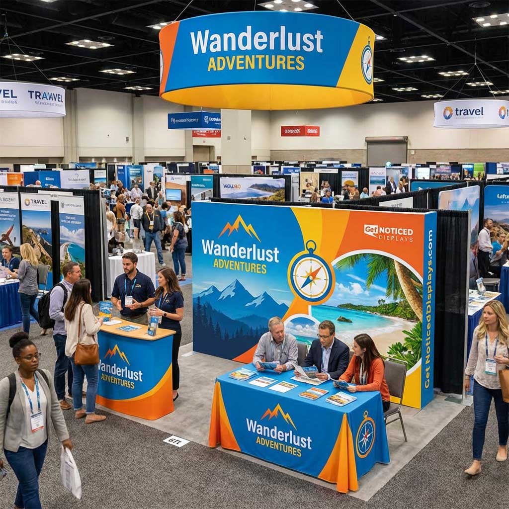why use overhead signage at trade show