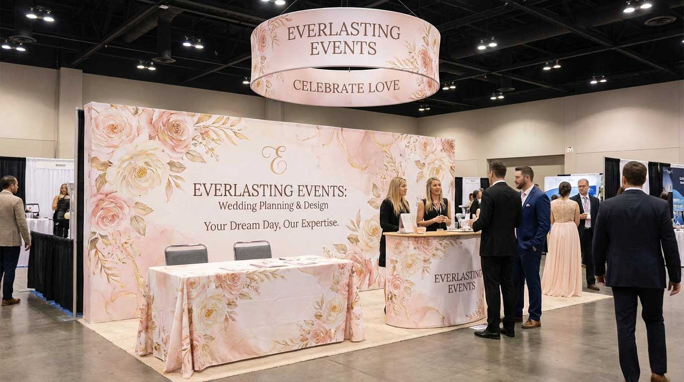 20ft Fabric Pop Up Trade Show Hanging Signs