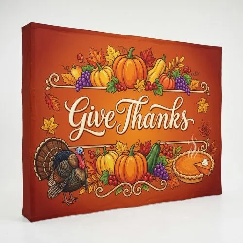 Church Banner 10ft Fabric Pop Up Thanksgiving 10