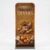 Church Banner 3ft Tension Fabric Display Fall Thanksgiving Give Thanks 5a