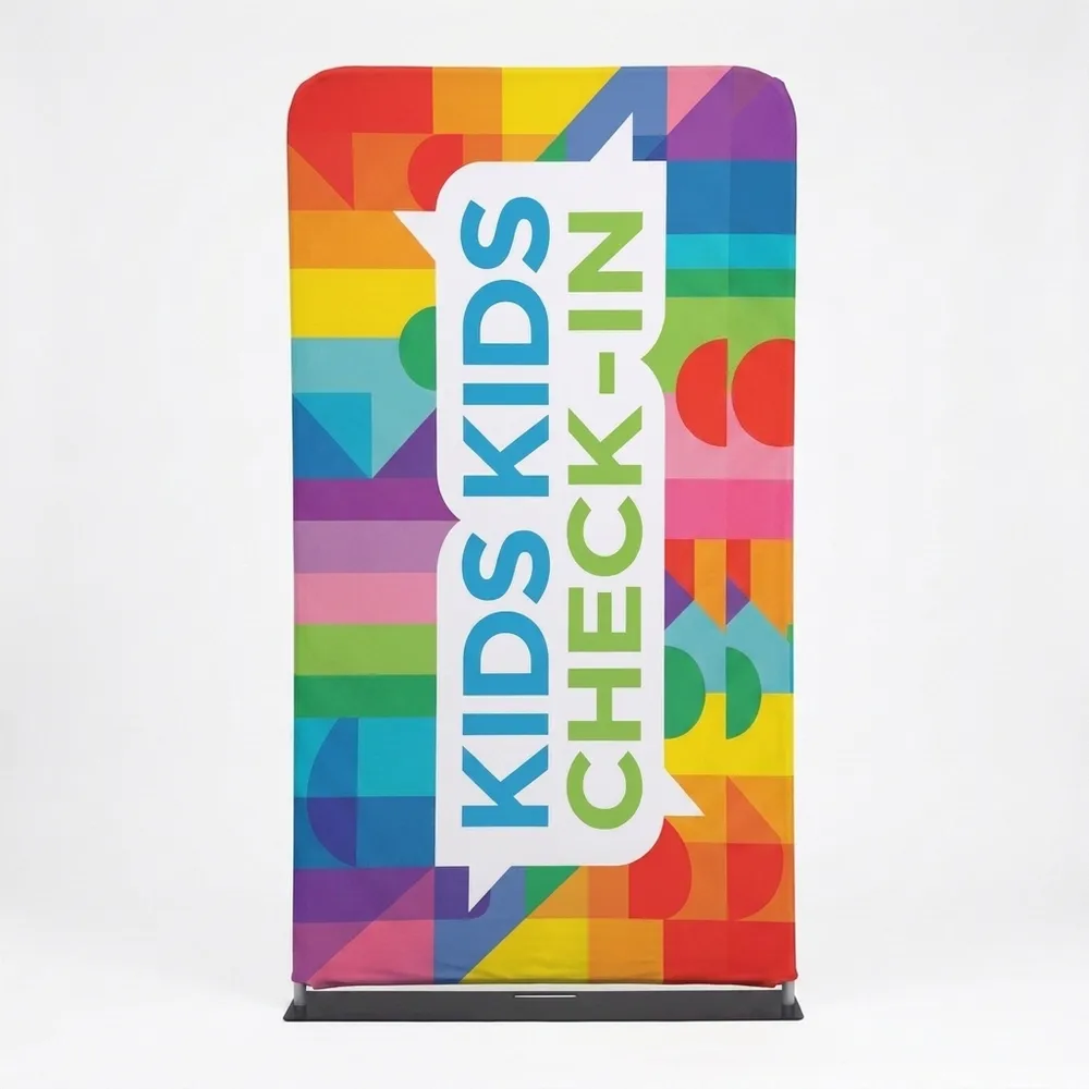Church Banner 4ft Tension Banner Kids Check In 11