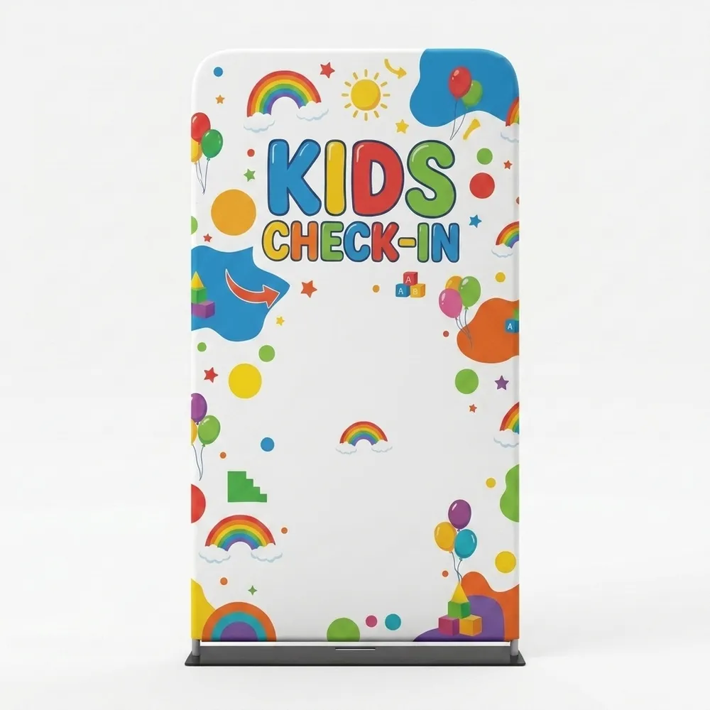 Church Banner 4ft Tension Banner Kids Check In 5