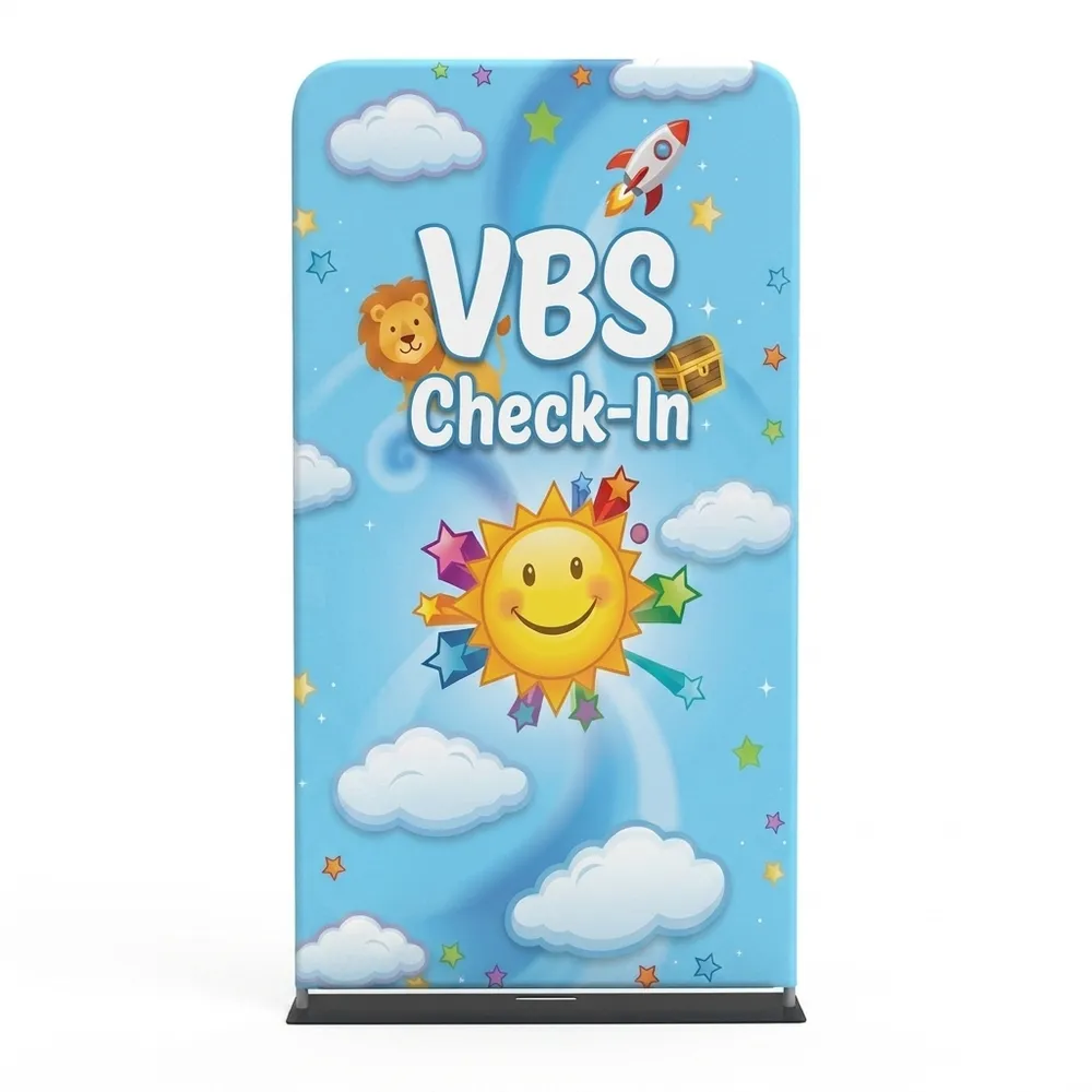 Church Banner 4ft Tension Banner Vbs Check In 5