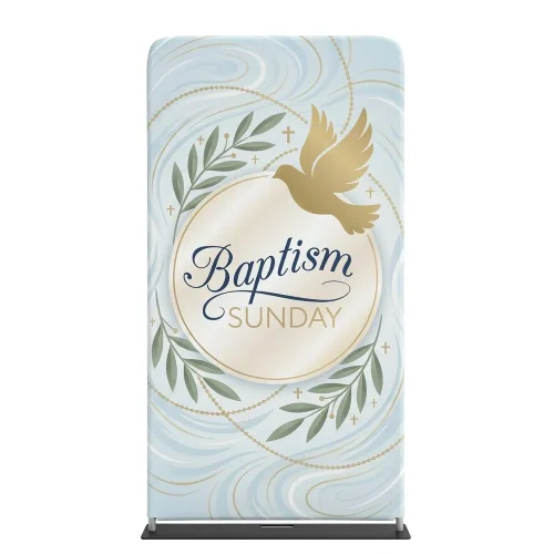 Church Banner 4ft Tension Fabric Baptism Sunday 7