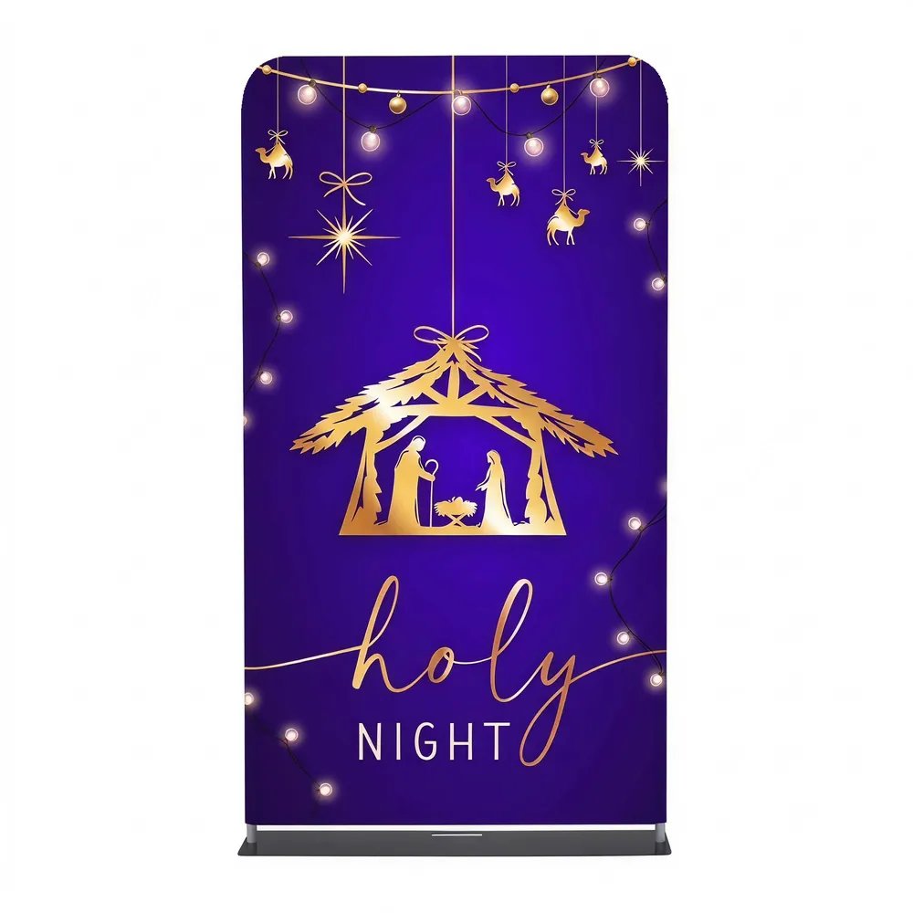 Church Banner 4ft Tension Fabric Display Christmas Holy Night