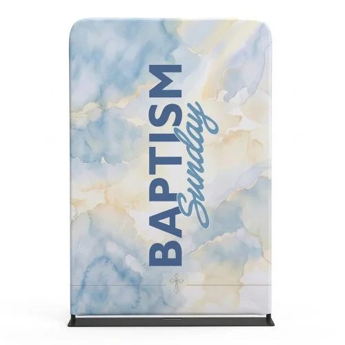 Church Banner 5ft Tension Fabric Baptism Sunday 13