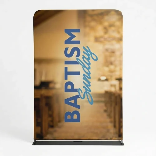 Church Banner 5ft Tension Fabric Baptism Sunday 15
