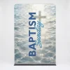 Church Banner 5ft Tension Fabric Baptism Sunday 16