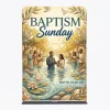 Church Banner 5ft Tension Fabric Baptism Sunday 2