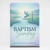 Church Banner 5ft Tension Fabric Baptism Sunday 8