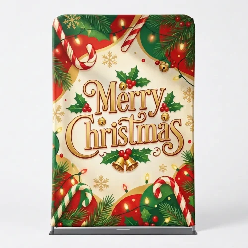 Church Banner 5ft Tension Fabric Christmas Merry Christmas 7