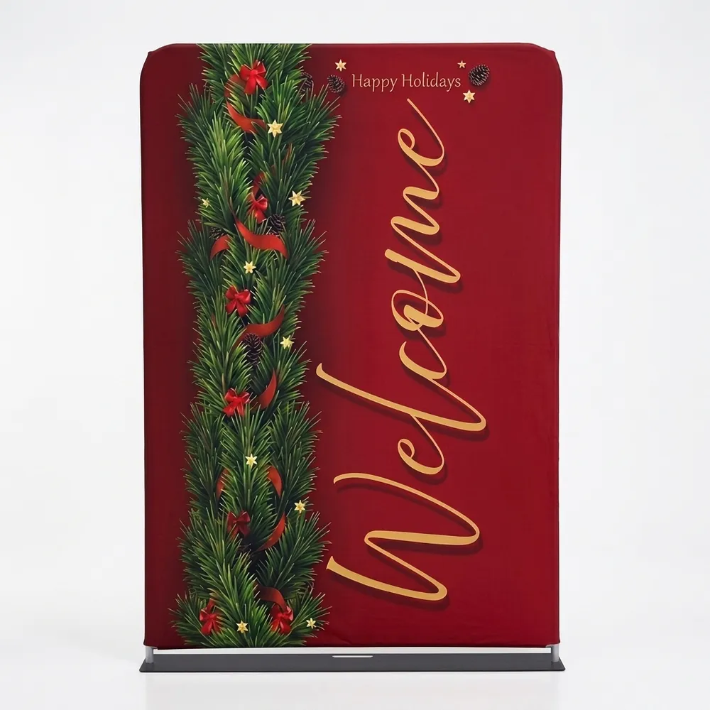 Christmas Welcome 5 ft Tension Church Banner – Style 12