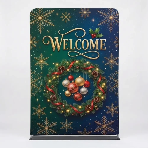 Church Banner 5ft Tension Fabric Christmas Welcome 2