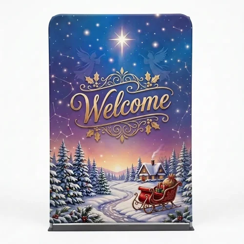 Church Banner 5ft Tension Fabric Christmas Welcome 4