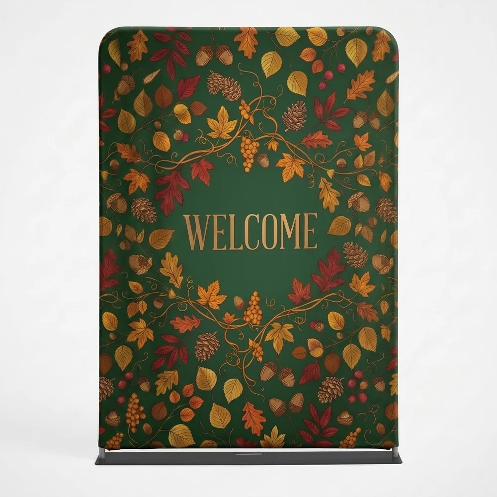 Church Banner 5ft Tension Fabric Welcome 1