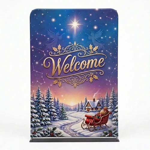 Church Banner 5ft Tension Fabric Welcome 45