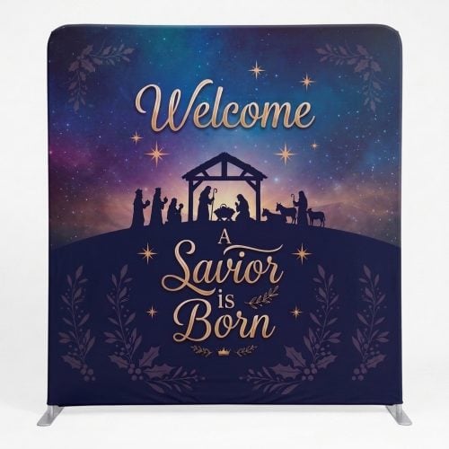 Church Banner 8ft Fabric Tension Display Christmas 6