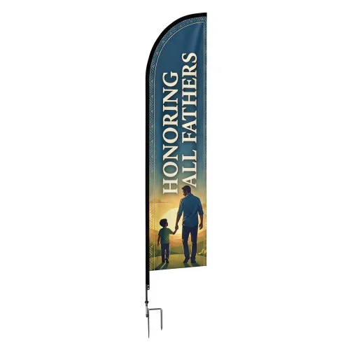 14 ft Church Father’s Day Feather Flag Style 2