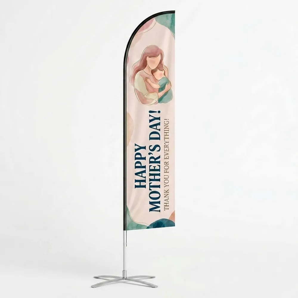 14 ft Church Mother’s Day Feather Flag Style 1