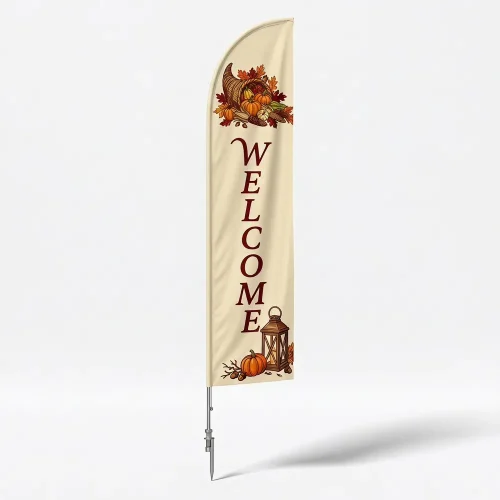 Church Banner Feather Flags Thanksgiving Welcome 1