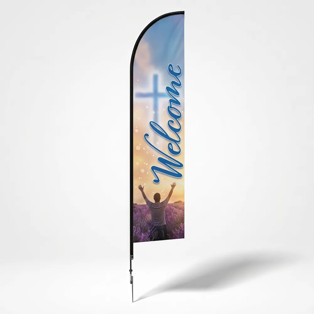 Church Banner Feather Flags Welcome 5