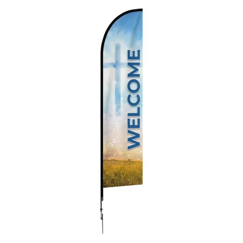 Church Banner Feather Flags Welcome