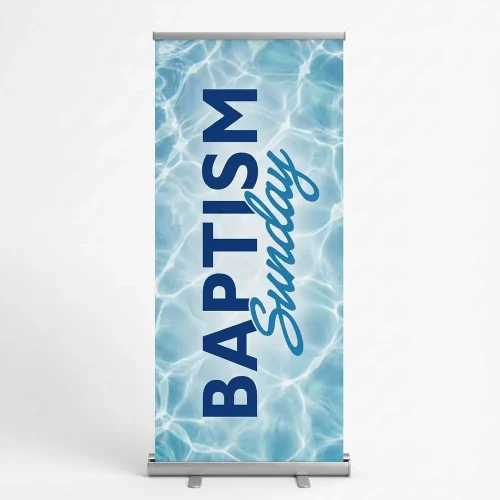 Church Banner Retractable Baptism 1