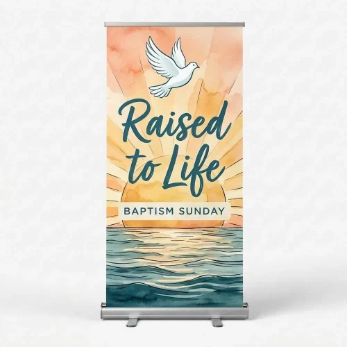 Church Banner Retractable Baptism 10