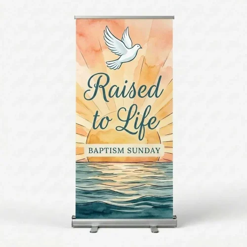 Church Banner Retractable Baptism 11