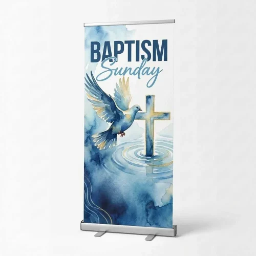 Church Banner Retractable Baptism 12