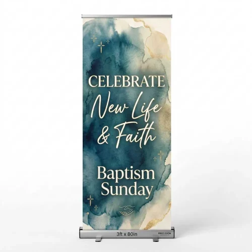 Church Banner Retractable Baptism 13