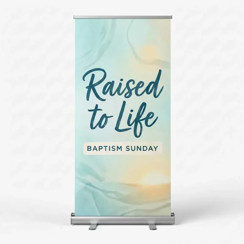 Church Banner Retractable Baptism 6