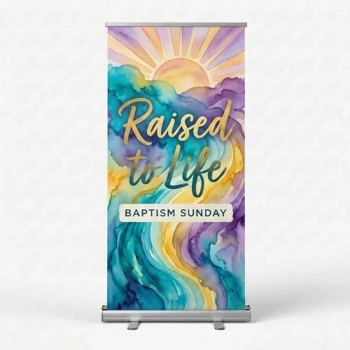Church Banner Retractable Baptism 8