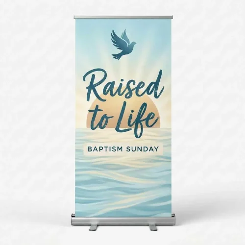 Church Banner Retractable Baptism 9