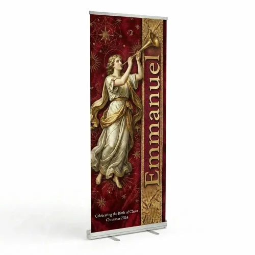 Church Banner Retractable Christmas Emmanuel
