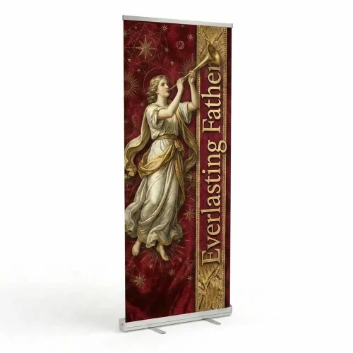 Church Banner Retractable Christmas Everlasting Father