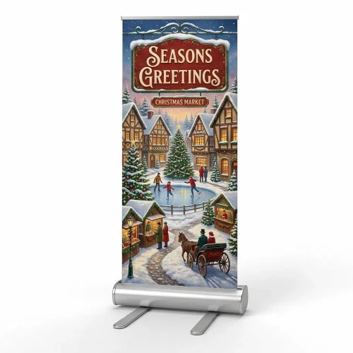 Church Banner Retractable Christmas Greetings 1