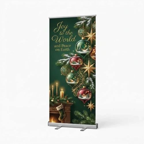 Church Banner Retractable Christmas Joy 4