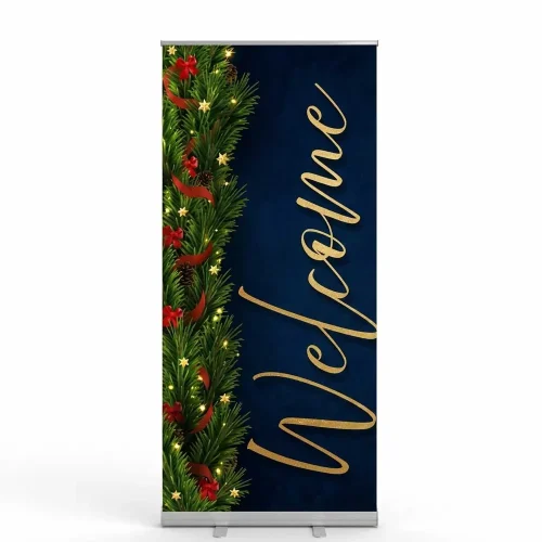 Church Banner Retractable Christmas Welcome 3